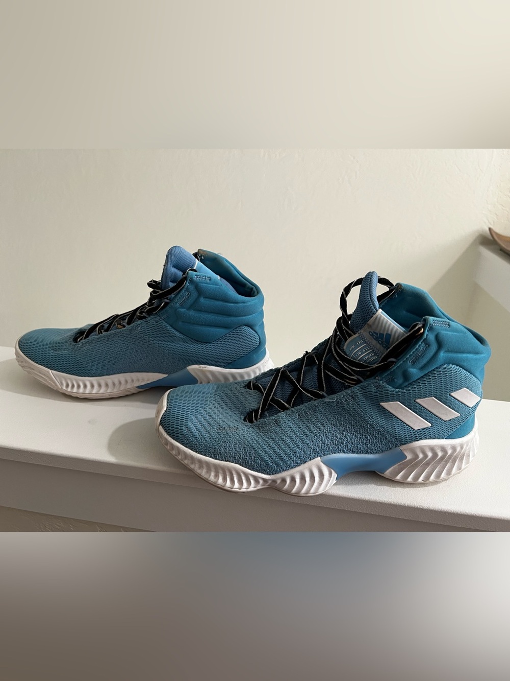 Women’s adidas Teal Blue High-Top Athletic Sneakers